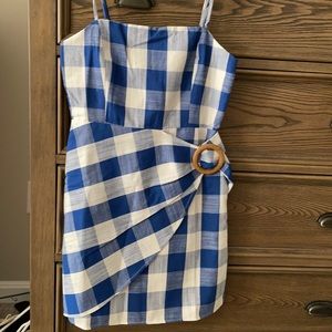 Blue gingham dress